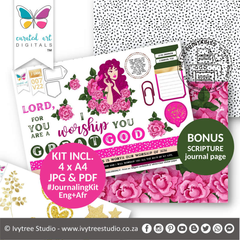 GREAT GOD | Bible Journaling Kit  | Incl. English+Afrikaans | Ivytree Studio