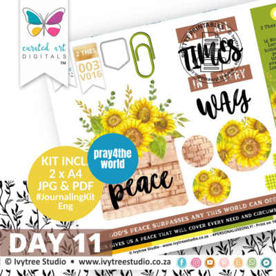 Peace at all times | Bible Journaling Kit  | Incl. English | Ivytree Studio