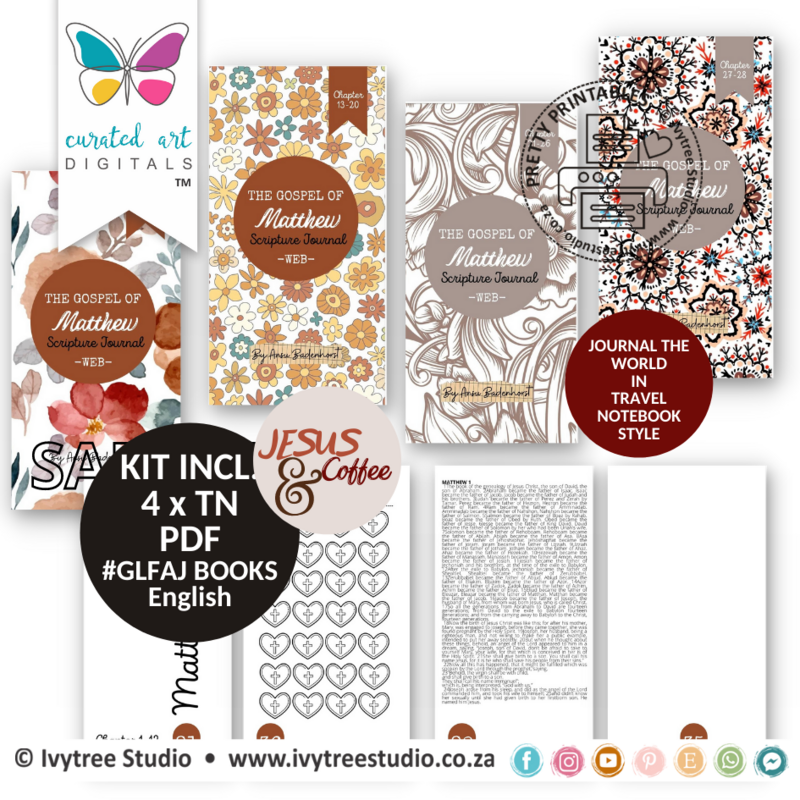 Travel Notebook Scripture Journal - Book of Matthew - Ivytree Studio Gratitude Challenge