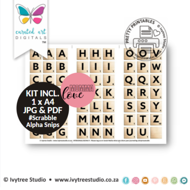 Scrabble Alpha Snips- Momma Love Collection