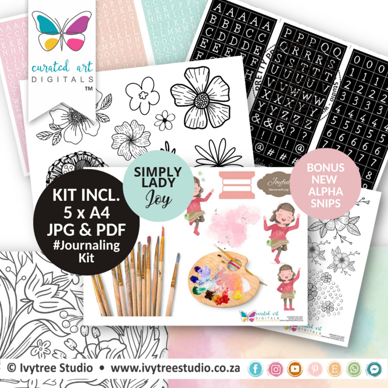 Joy Dance - Journaling Kit - Curated Art Digitals - English &amp; Afrikaans