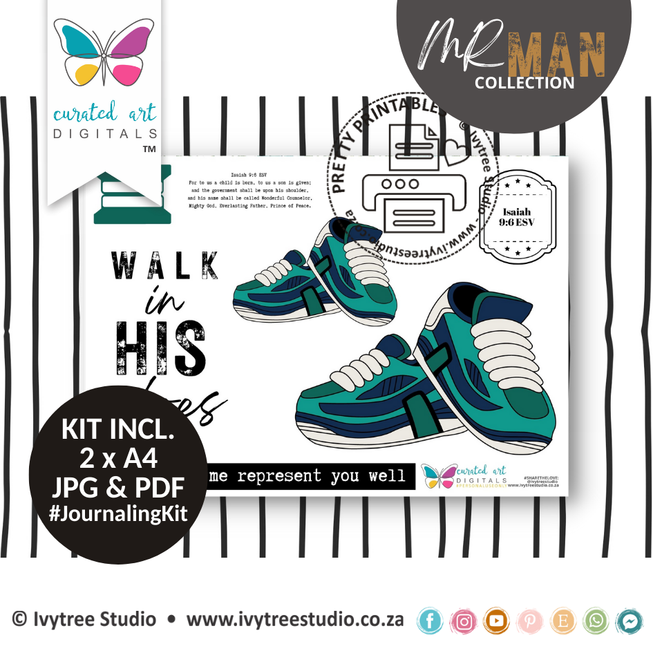 TWO FOR ONE - Prince of Peace &amp; Walk in His Shoes - Mr Man Collection - Journaling Kit Duo