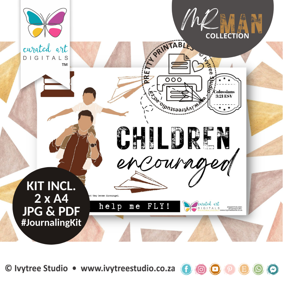 TWO FOR ONE - Ask &amp; Encouraged - Mr Man Collection - Journaling Kit Duo