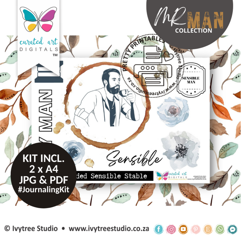 TWO FOR ONE - Sensible &amp; Stay Calm - Mr Man Collection - Journaling Kit Duo