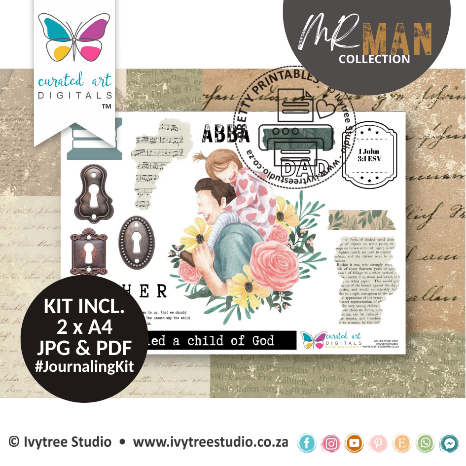 TWO FOR ONE - Glory &amp; AbbaFatherDad  - Mr Man Collection - Journaling Kit Duo
