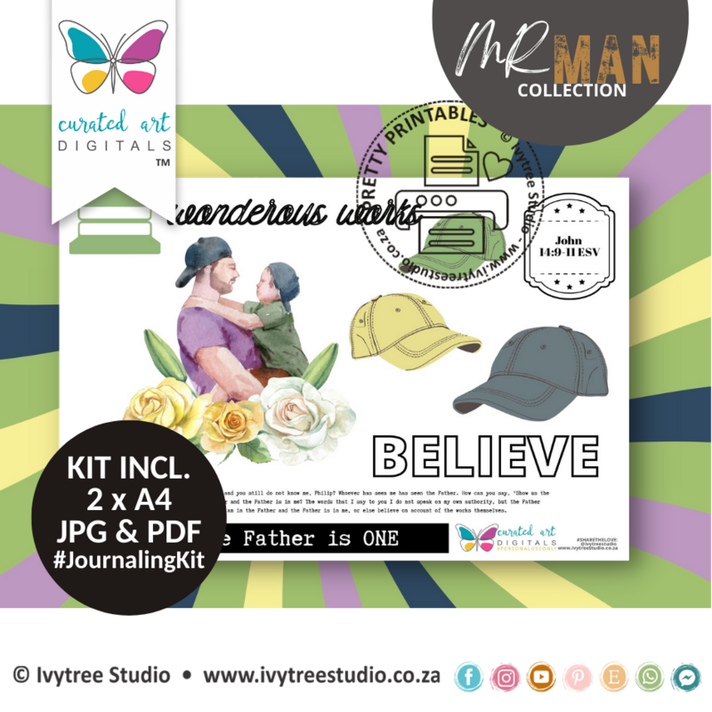 TWO IN ONE - Living Hope &amp; Believe  - Mr Man Collection - Journaling Kit Duo
