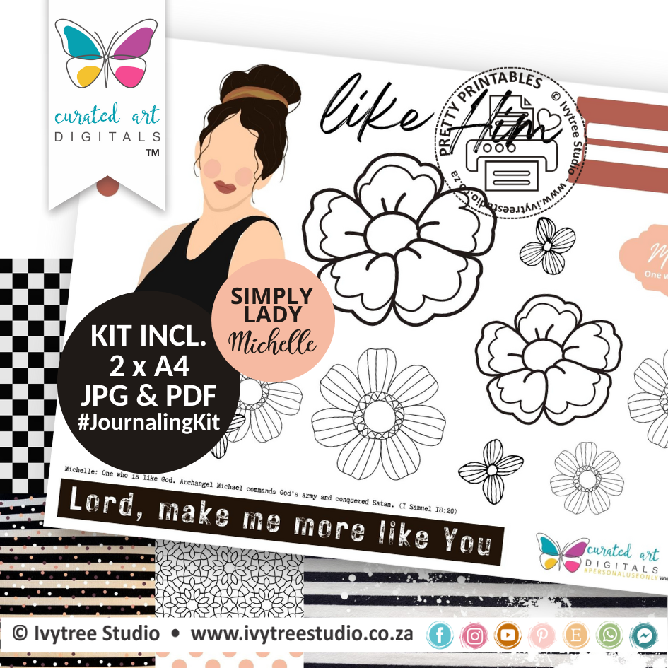Lady Michelle - Journaling Kit - Simply Lady Collection - English&amp;Afrikaans