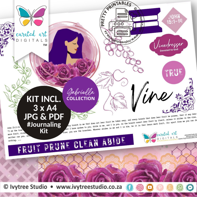 Vinedresser - journaling Kit - Gabriella collection - Curated Art Digitals - LillyB Design