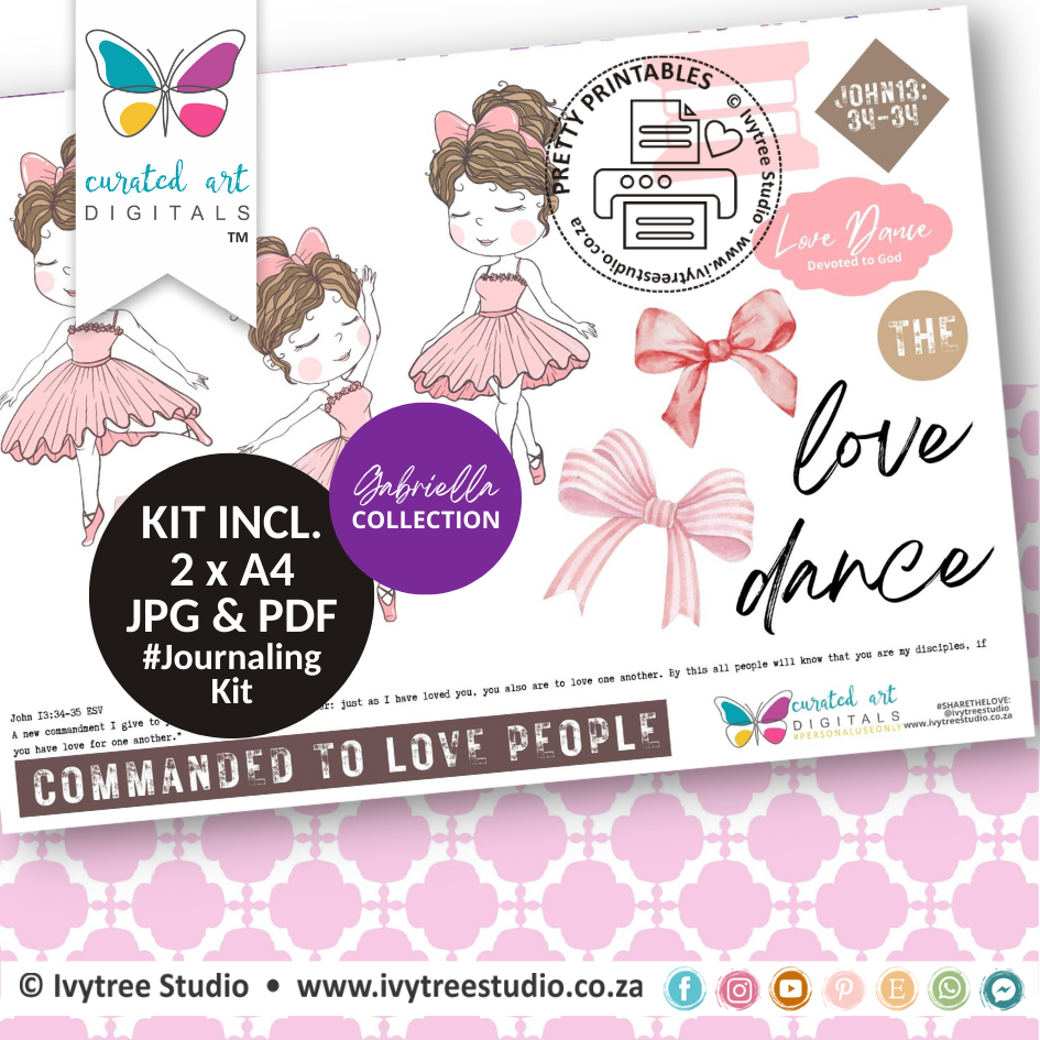 Love Dance - journaling Kit - Gabriella collection - Curated Art Digitals - LillyB Design