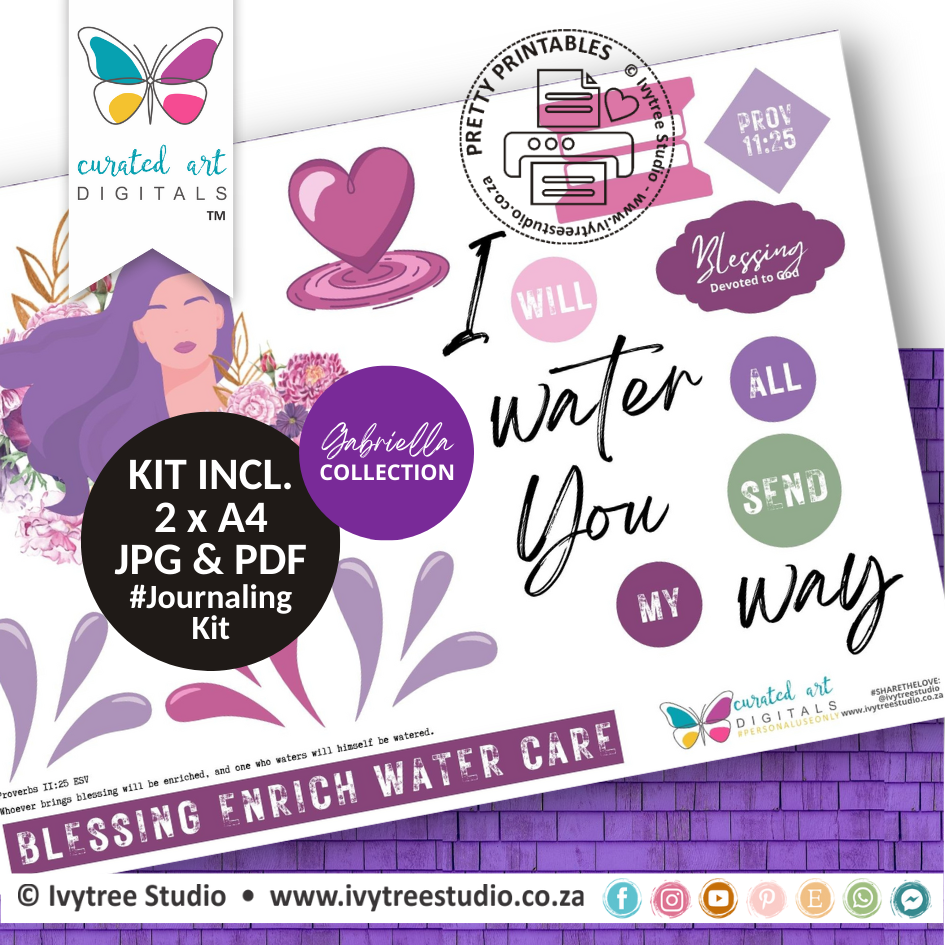 Blessing - journaling Kit - Gabriella collection - Curated Art Digitals - LillyB Design