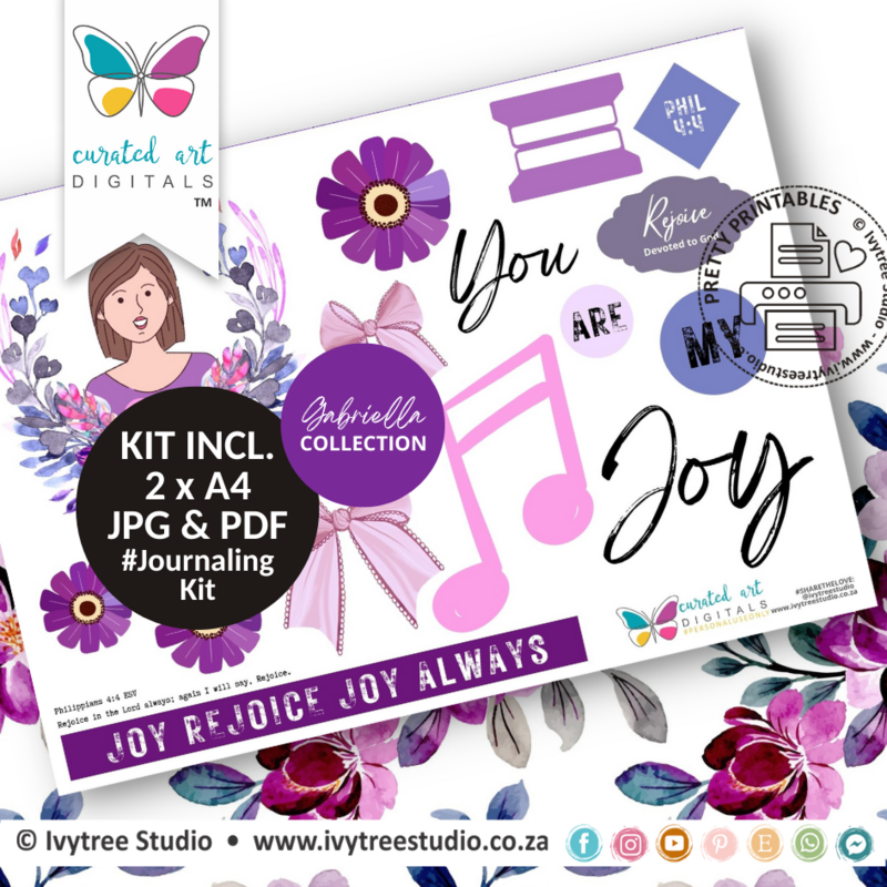 Rejoice - journaling Kit - Gabriella collection - Curated Art Digitals - LillyB Design