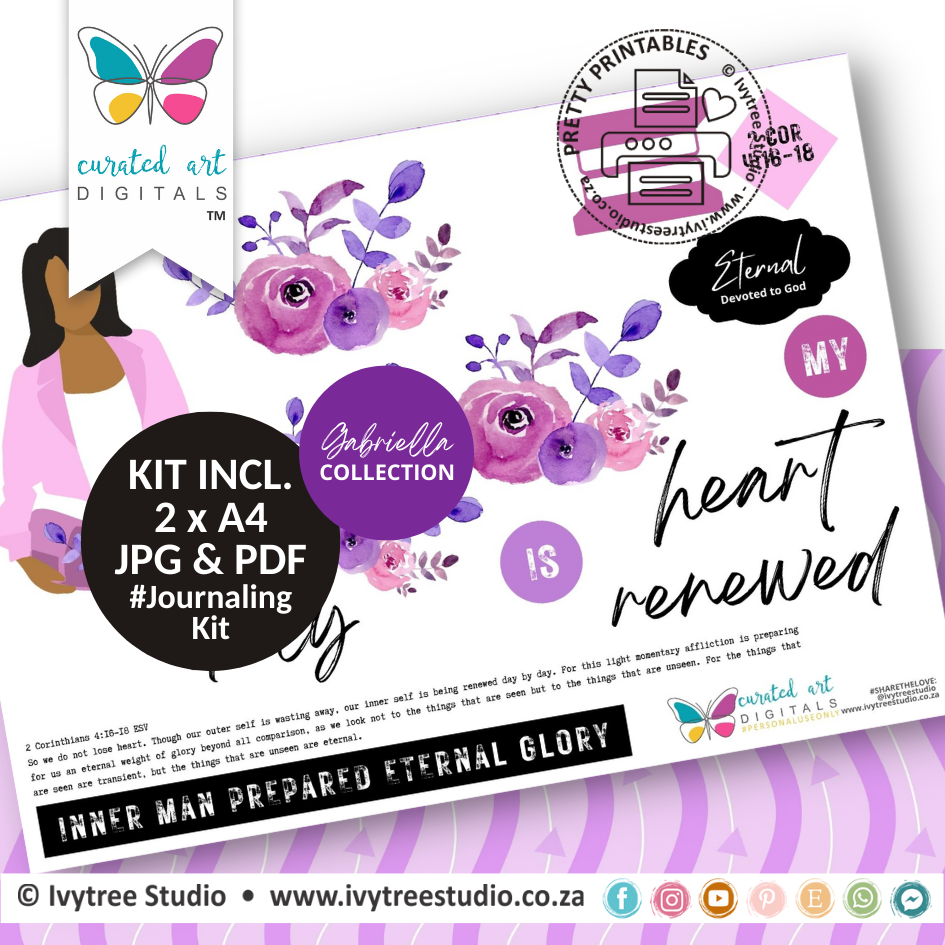 Eternal - Journaling Kit - Gabriella collection - Curated Art Digitals - LillyB Design