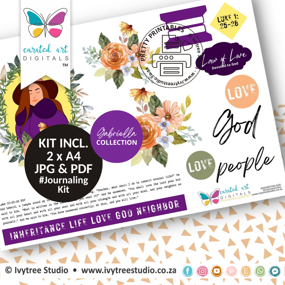 Law of love - journaling Kit - Gabriella collection - Curated Art Digitals - LillyB Design