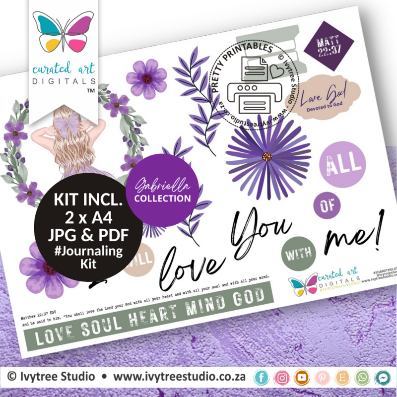 Love God - journaling Kit - Gabriella collection - Curated Art Digitals - LillyB Design