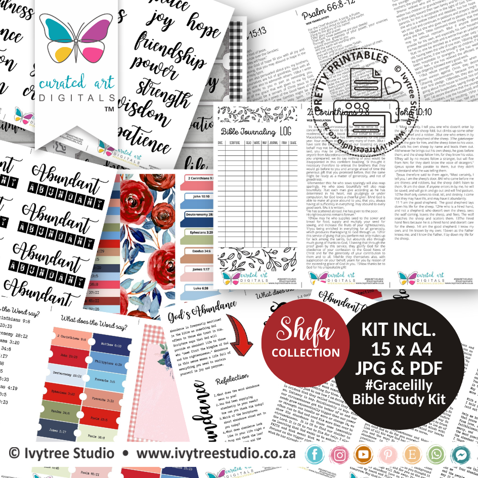 Abundance Bible Study Kit - Shefa Collection - Curated Art Digitals - A Gracelilly Devotional