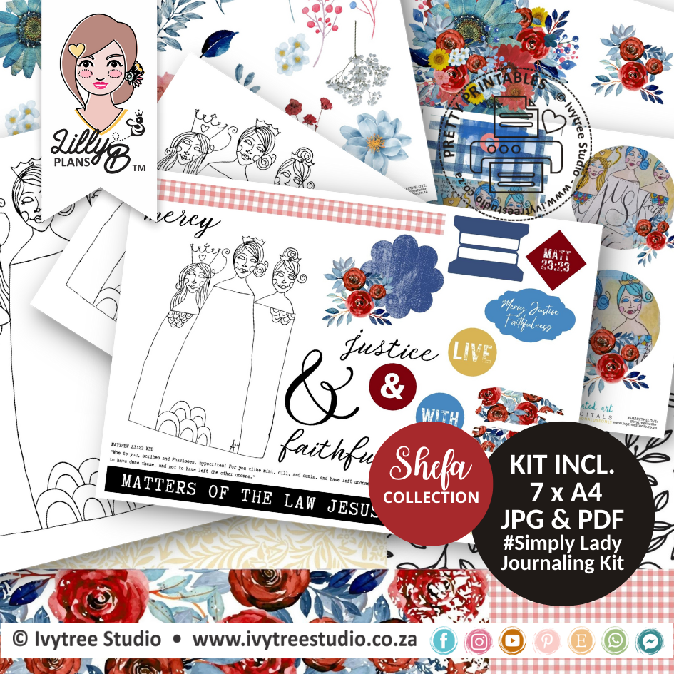 Mercy Justice Faithfulness Kit - Shefa Collection - Art by Ansu - LillyBDesign