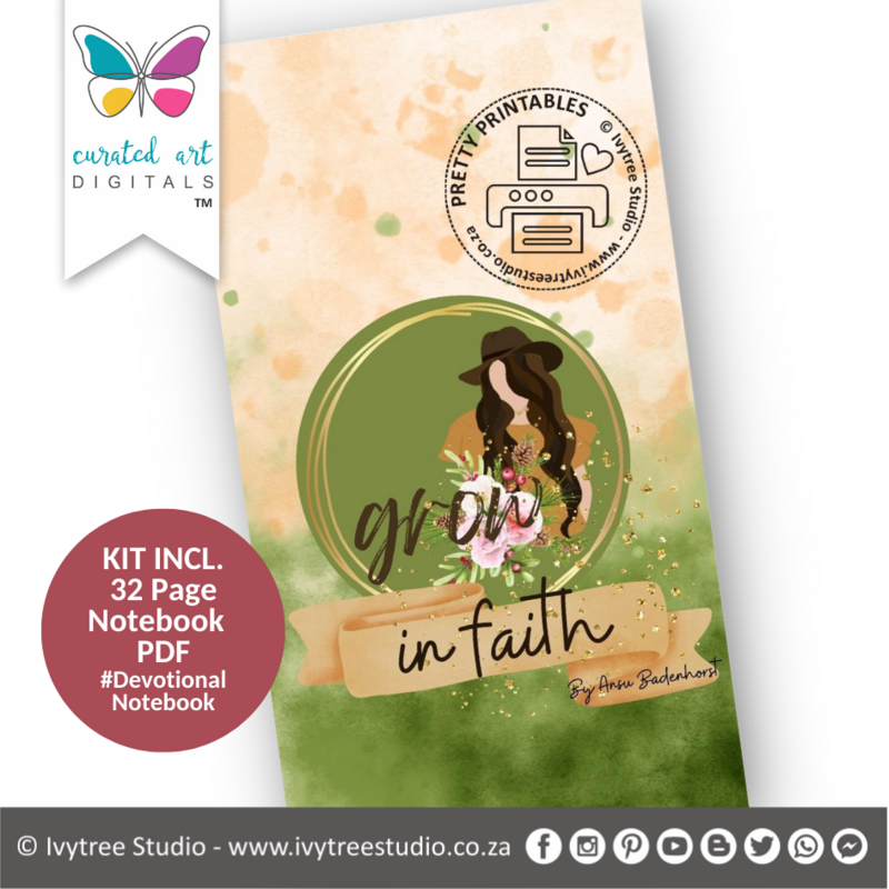 Grow in Faith - Devotional Notebook - Gracelilly Ministries - Now with extended Bible Study Kit and 31-Day Scripture List