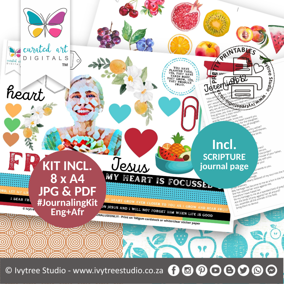 Heart Fruit - Journaling Kit - Curated Art Digitals - Jeremiah 12
