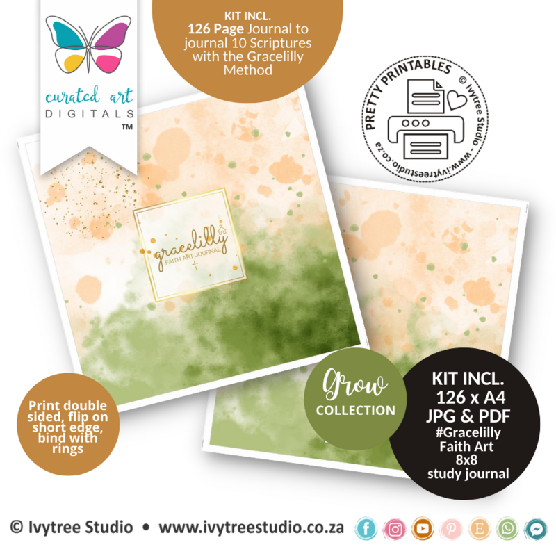 Grow in Faith - Gracelilly Faith Art Study Journal - 8x8 - Gracelilly Ministries