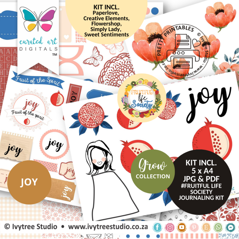 JOY - Fruitful Life Society - Journaling Kit - Grow Collection - Curated Art Digitals