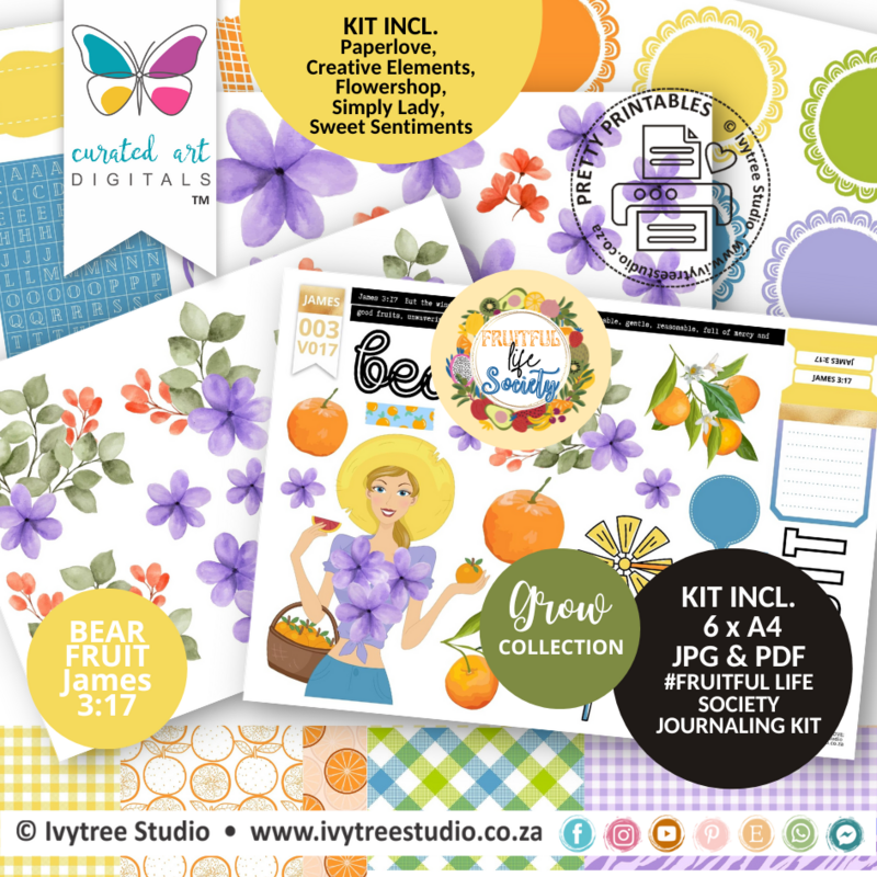 BEAR FRUIT - Fruitful Life Society - Journaling Kit - Grow Collection - Curated Art Digitals