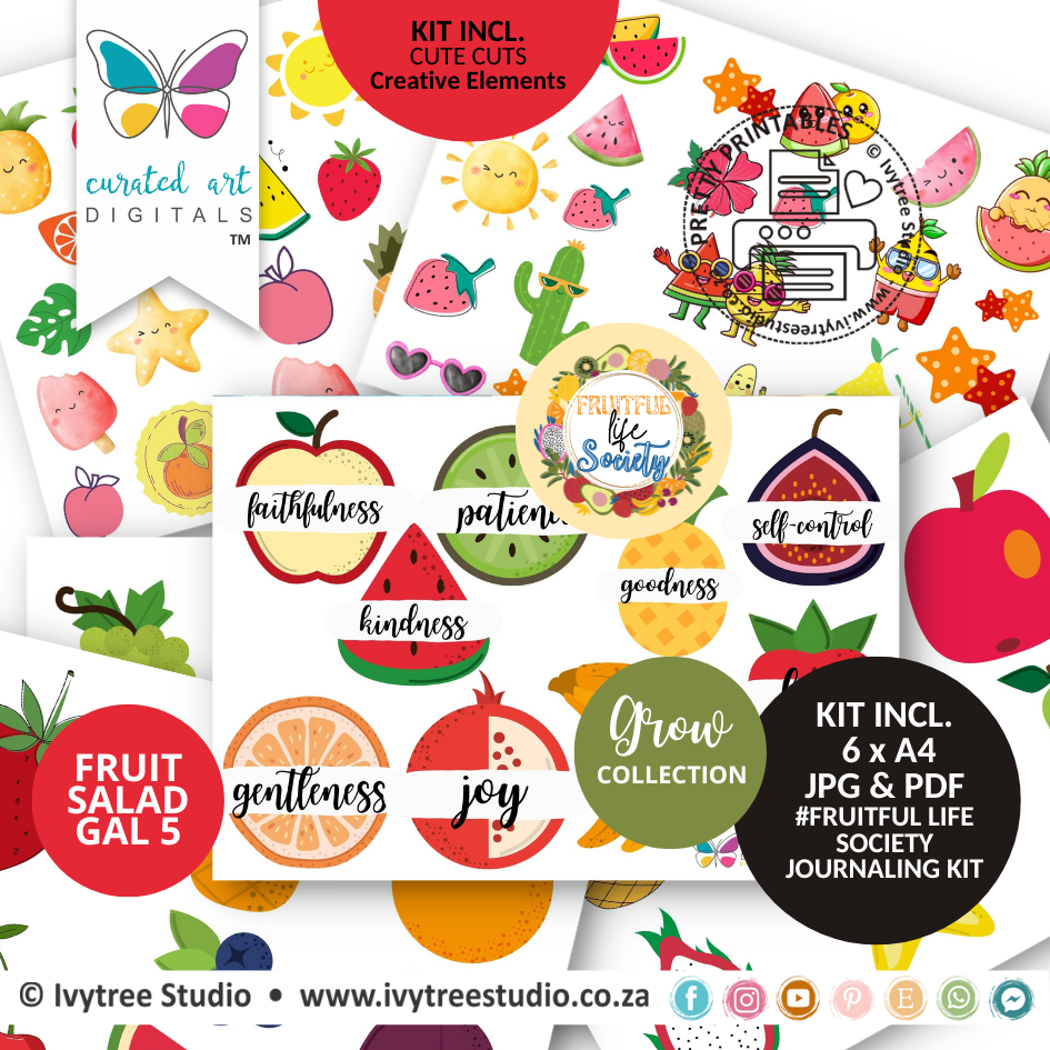 FRUIT SALAD CUTE CUTS - Fruitful Life Society  - Grow Collection - Curated Art Digitals