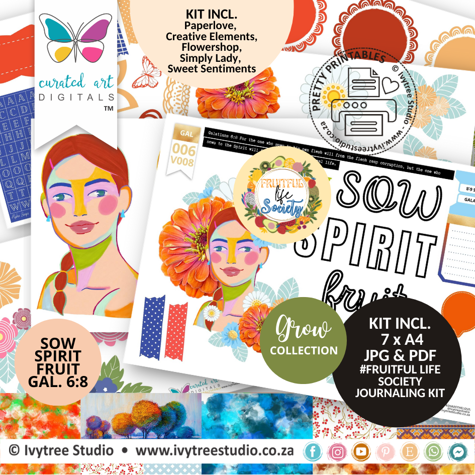 SOW SPIRIT FRUIT - Fruitful Life Society - Journaling Kit - Grow Collection - Curated Art Digitals