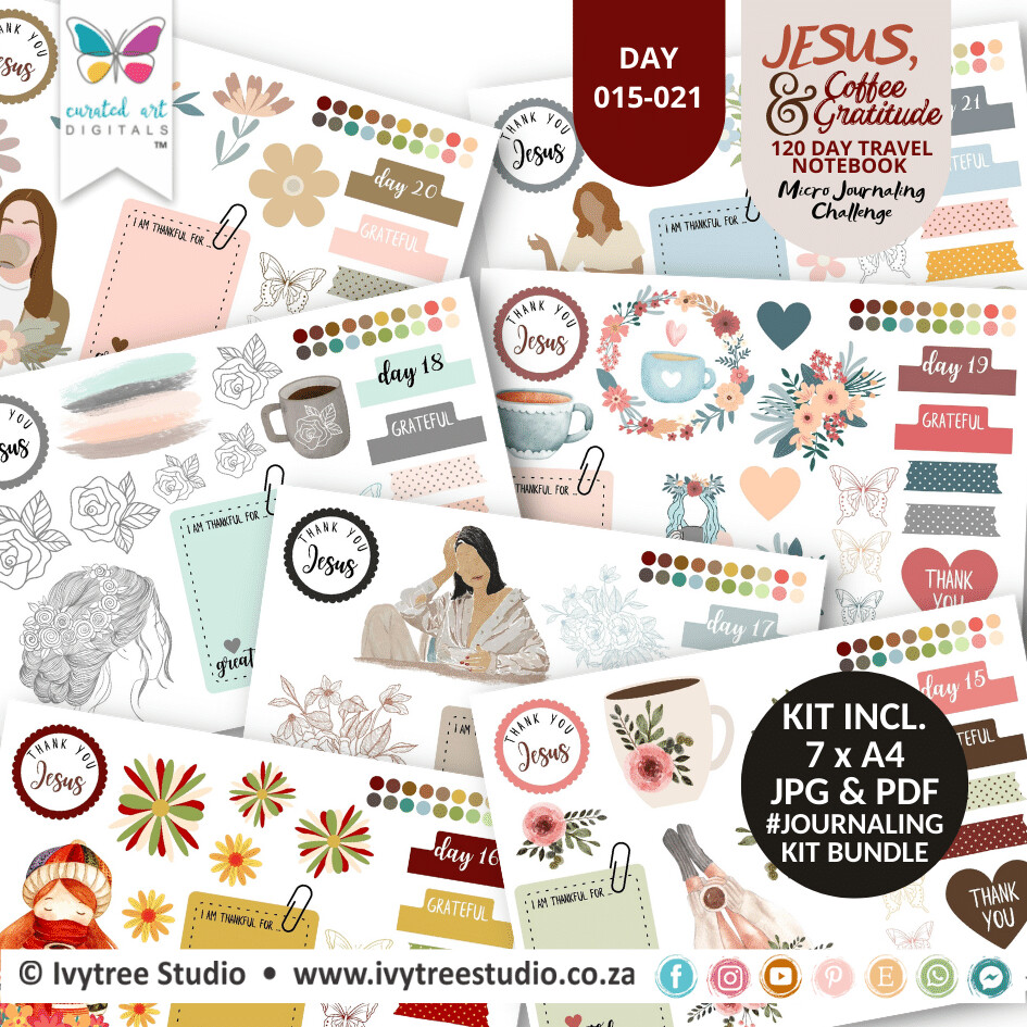 Bundle 3 - Bible Journaling Kits - Ivytree Studio Gratitude Challenge