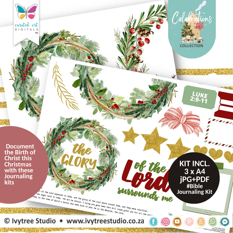 The Glory of the Lord - Bible Journaling Kit - Celebrations Collection - The Birth of Christ