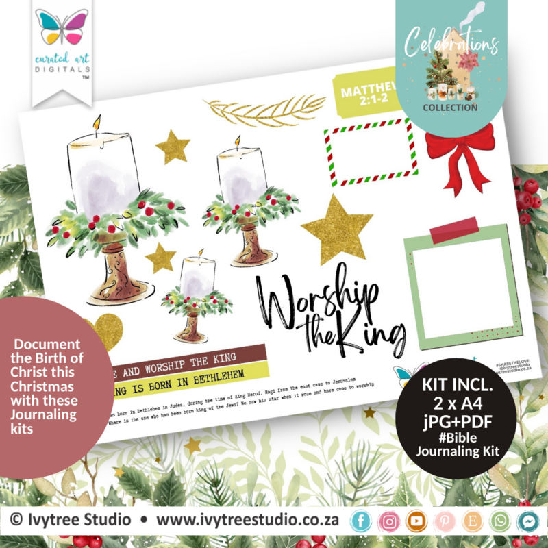 Worship the King - Bible Journaling Kit - Celebrations Collection - The Birth of Christ