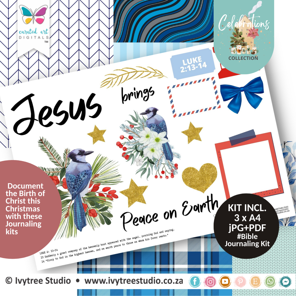 Peace on Earth - Bible Journaling Kit - Celebrations Collection - The Birth of Christ