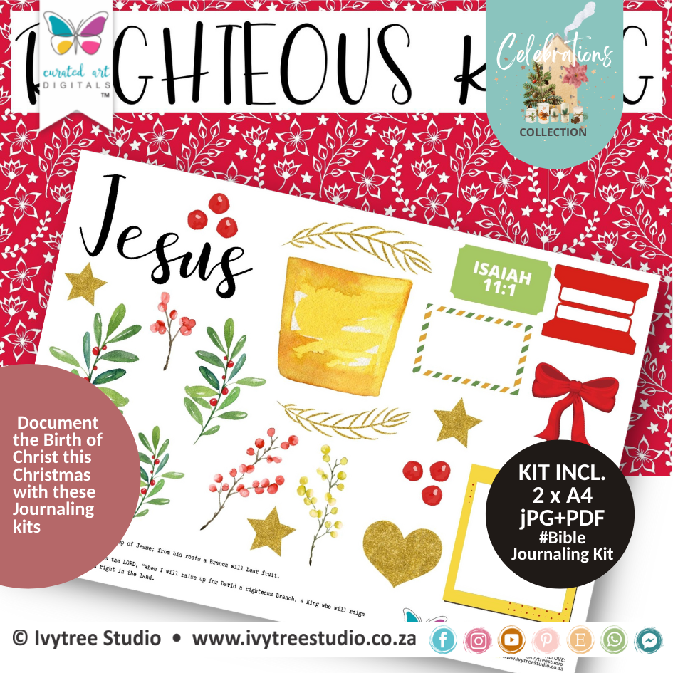 Righteous King - Bible Journaling Kit - Celebrations Collection - The Birth of Christ