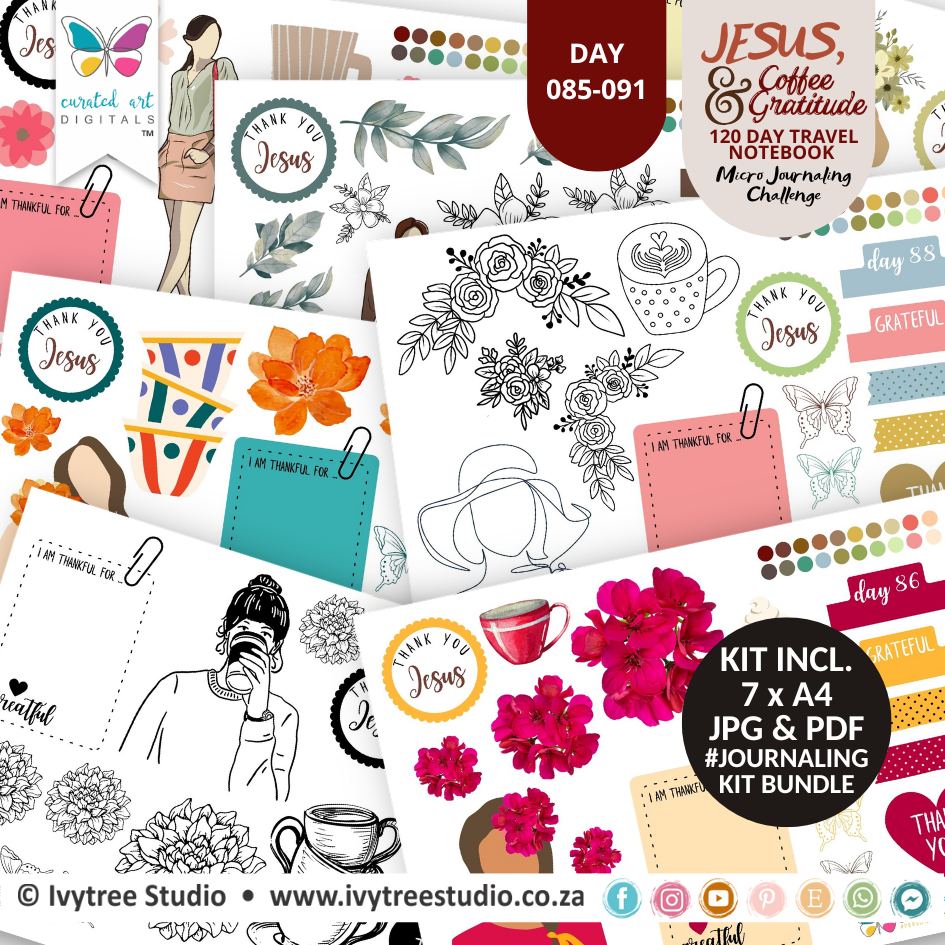 Bundle 13 - Bible Journaling Kits - Ivytree Studio Gratitude Challenge