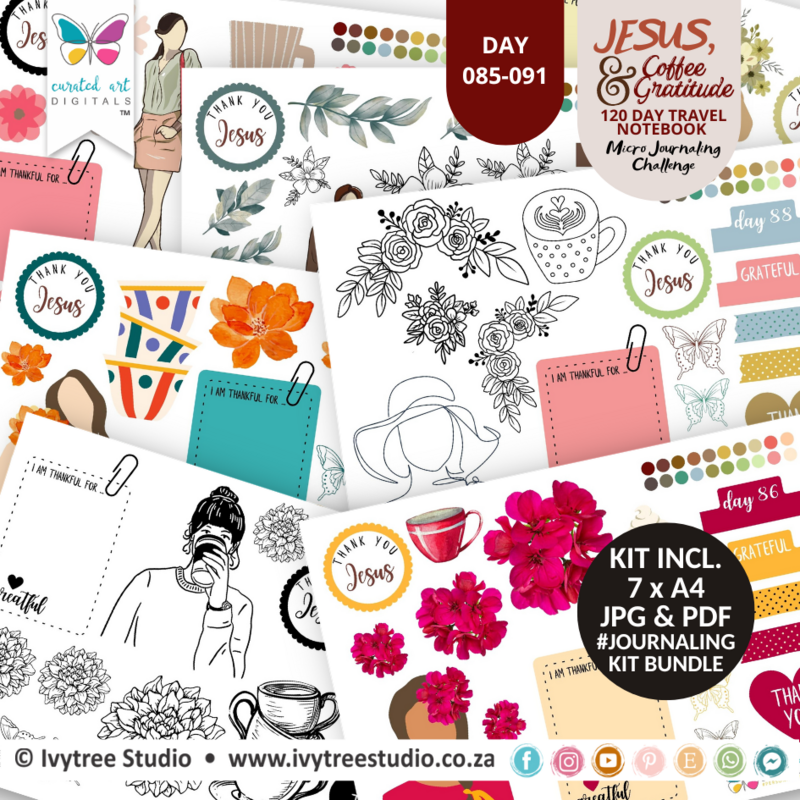 Bundle 13 - Bible Journaling Kits - Ivytree Studio Gratitude Challenge