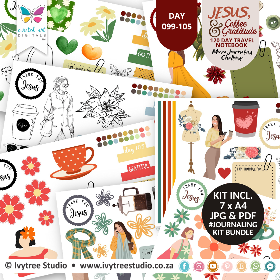Bundle 15 - Bible Journaling Kits - Ivytree Studio Gratitude Challenge