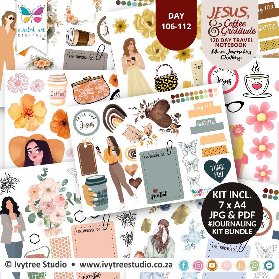 Bundle 16 - Bible Journaling Kits - Ivytree Studio Gratitude Challenge