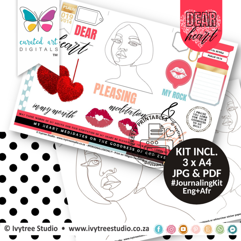 In my mouth - Journaling Kit - Dear Heart Collection