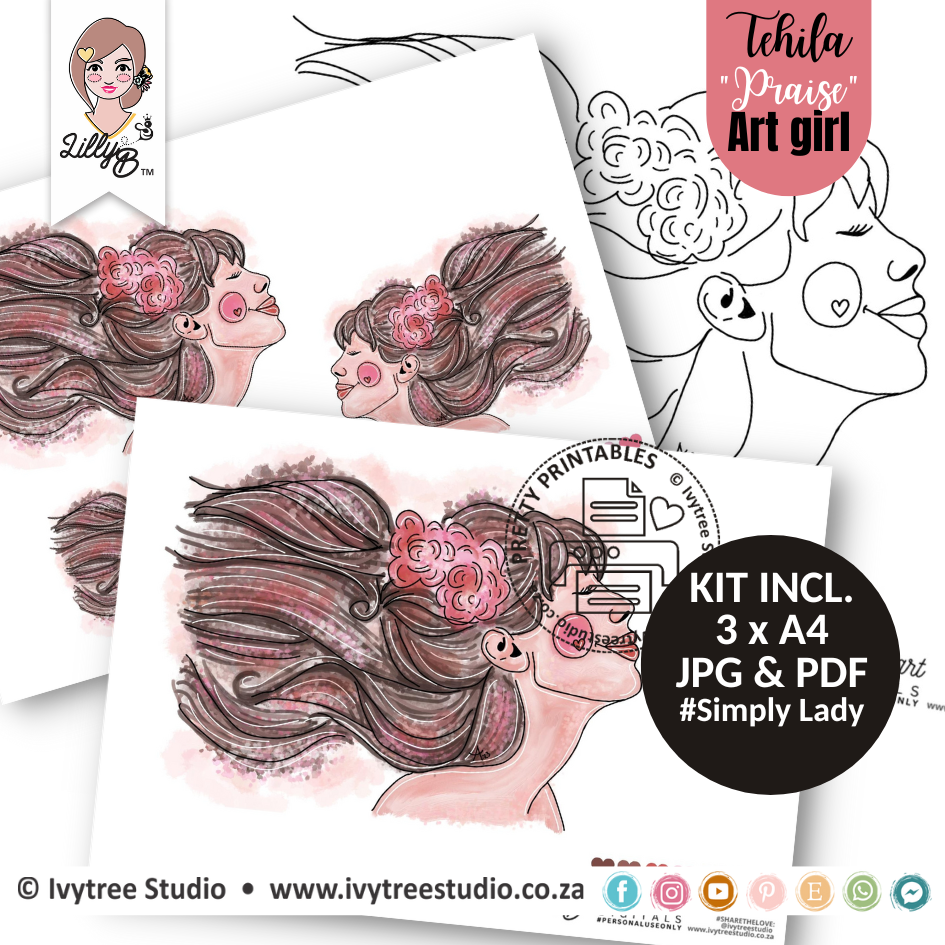Tehila - Raised up in Praise - Simply Lady Art - LillyB Journaling Kit