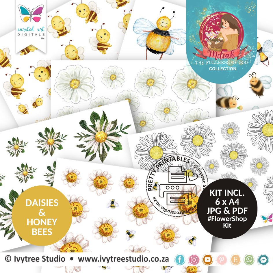 Daisies &amp; Honey Bees - Flower Shop Kit - Meleah Collection - LillyB Design