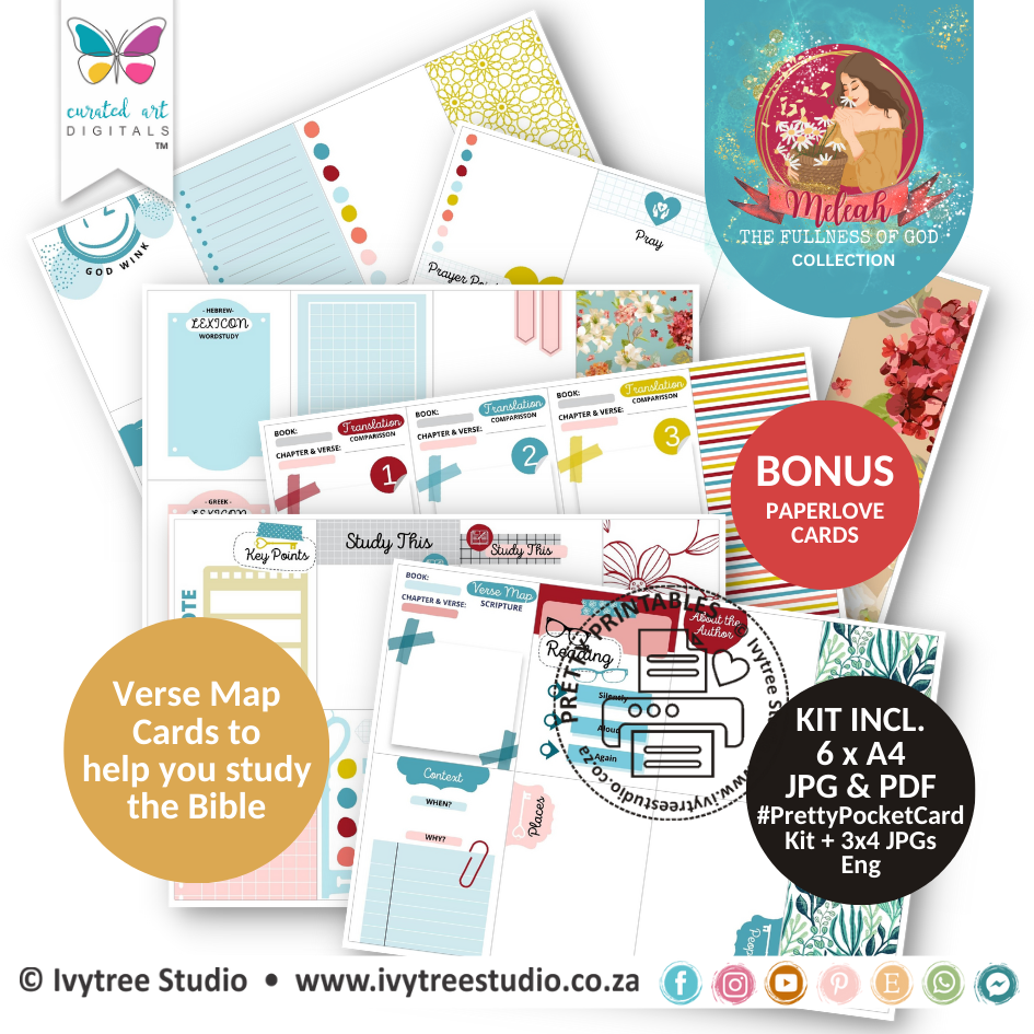 Verse Map Cards Set - Pretty Pocket Cards - Meleah Collection - LillyB Design