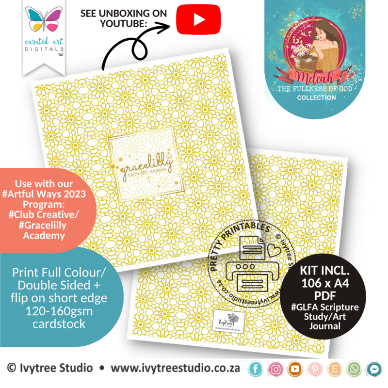 Gracelilly Faith Art Journal - 8x8 - Sunshine Edition - Meleah Collection - LillyB Design