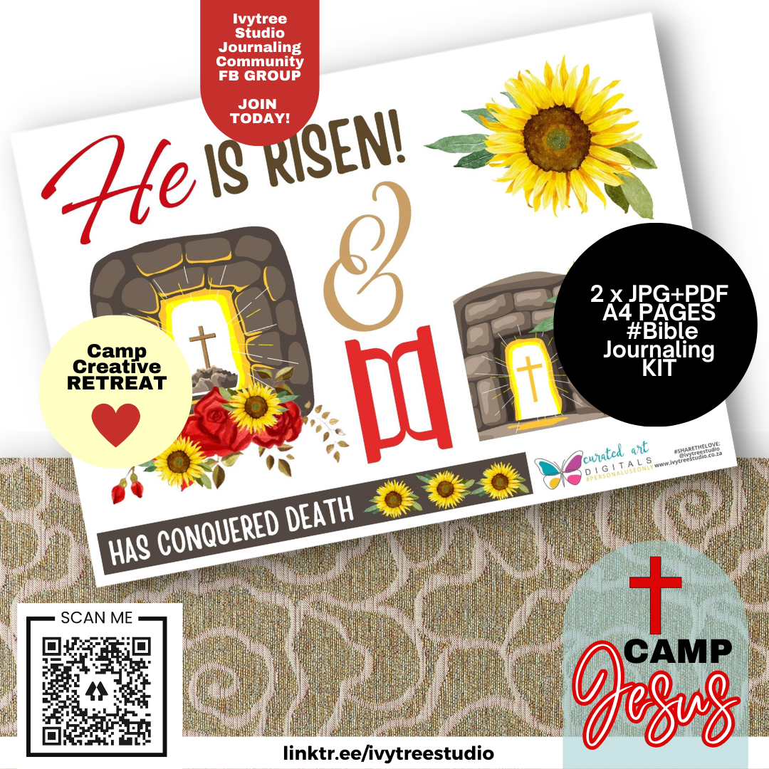 He is Risen - Journaling Kit - Camp Jesus - Gracelilly Retreat 2023