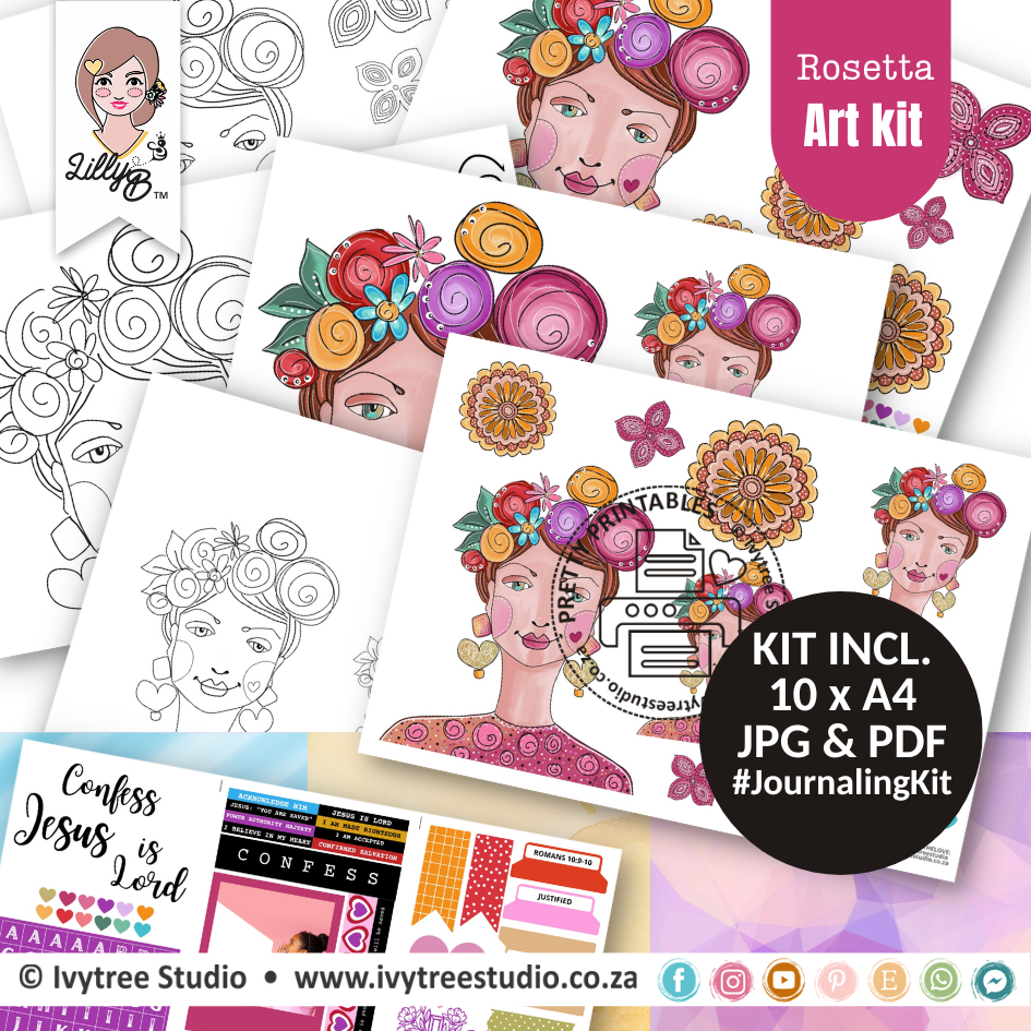 Rosetta Art Kit - LillyBDesign - ArtbyAnsu - Now with Worded Kit incl.