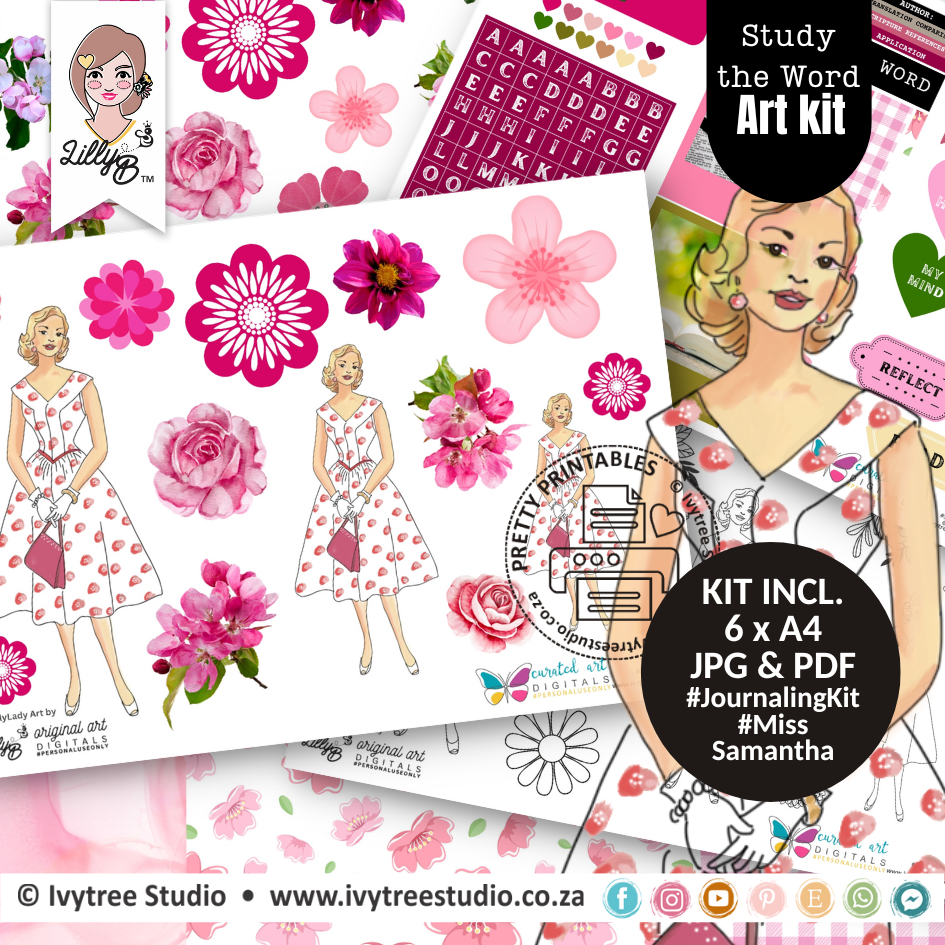 Miss Samantha Vintage Floral Kit - Study the Word Series - LillyB Design