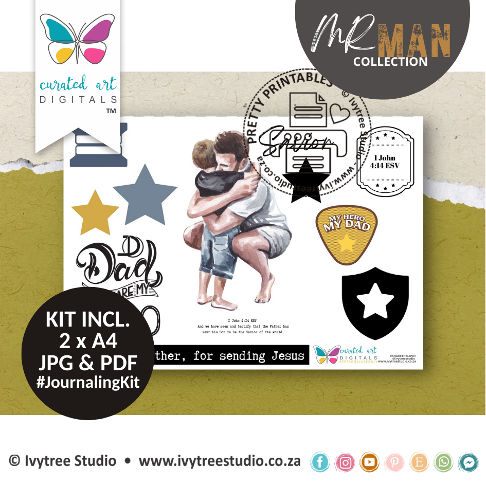 TWO FOR ONE - Savior &amp; Helper  - Mr Man Collection - Journaling Kit Duo