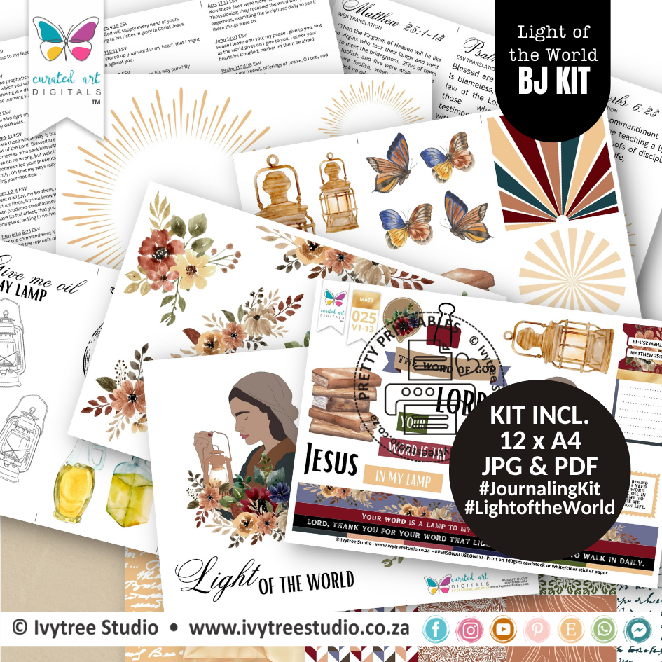 Light of the World | Bible Journaling Kit  | Incl. English | Ivytree Studio