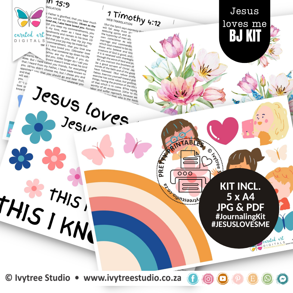 Jesus loves me | Bible Journaling Kit  | Incl. English | Ivytree Studio