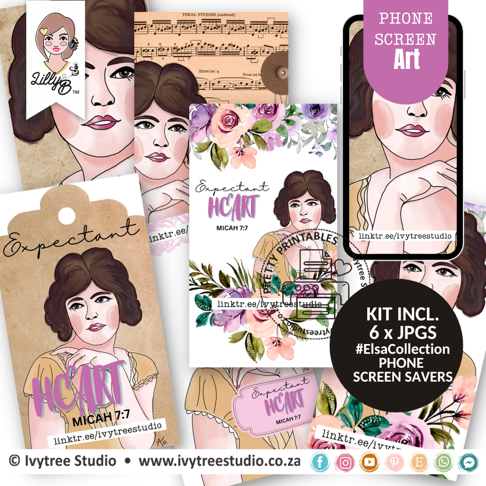 Phone Screen Saver kit - Expectant Heart Collection