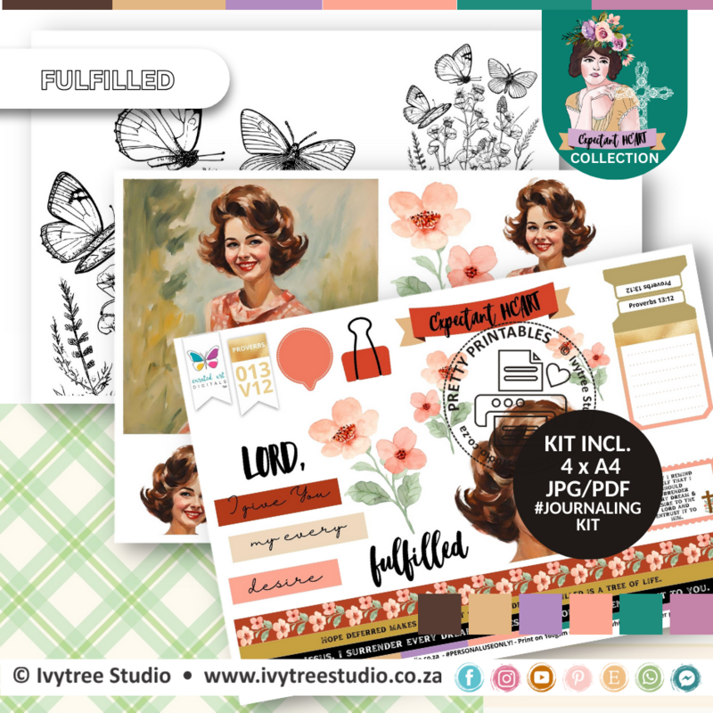 Fulfilled Journaling Kit - Expectant Heart Collection