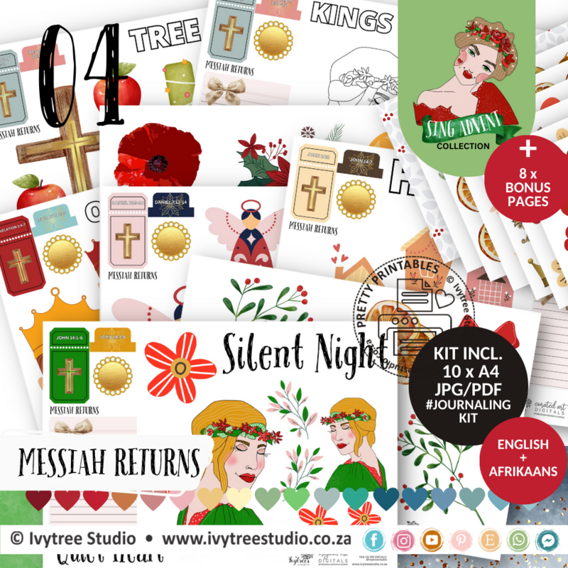 Messiah Returns Journaling Kit -Sing Advent Collection - Incl English &amp; Afrikaans Kit + Bonus Pages